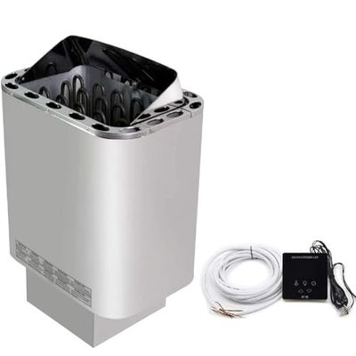 3-9 Kw Sauna Heater,30-110 c Overheating Protection Thermostat Electric Sauna Stove Wet&dry,With External Digital Display Controller, For Home Spa Sauna Room,9KW