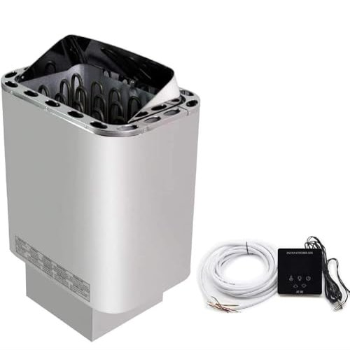 3-9 Kw Sauna Heater,30-110 c Overheating Protection Thermostat Electric Sauna Stove Wet&dry,With External Digital Display Controller, For Home Spa Sauna Room,9KW