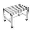 YARNOW Slatted Seat Stainless Steel Shower Stool, Heavy-Duty Bath Bench for Elderly Shaving and Footrest, Compact 31X22X31Cm, for Bathroom and Laundry view 1