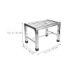 YARNOW Slatted Seat Stainless Steel Shower Stool, Heavy-Duty Bath Bench for Elderly Shaving and Footrest, Compact 31X22X31Cm, for Bathroom and Laundry view 2