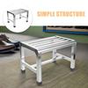 YARNOW Slatted Seat Stainless Steel Shower Stool, Heavy-Duty Bath Bench for Elderly Shaving and Footrest, Compact 31X22X31Cm, for Bathroom and Laundry view 3