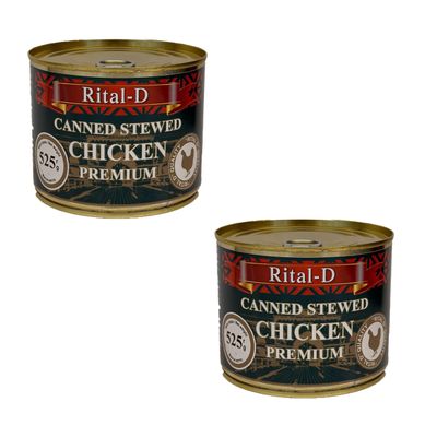 Rital-D Canned Stewed Chicken 525G Canned Foods Product of Latvia Pack of 2