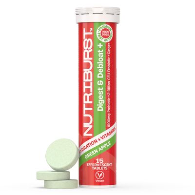 Nutriburst Digest & Debloat Effervescent Fibre, Zinc Vegan & Sugar Free
