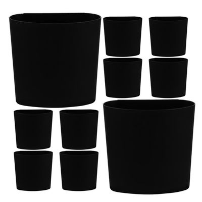 PENIKOKO 10pcs Hanging Baskets Plastic Space Saving Storage Bins for Bathroom Salon Use Modern Aesthetic Hanging Storage with Cup Holder