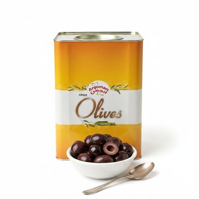 Anjoman Jumbo Kalamata Olives 18kg Whole Kalamata Olives in Brine Catering & Foodservice Bulk Tin