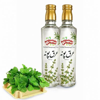 Anjoman Pennyroyal Water 2 x 500ml (1000ml Total) Premium Distilled Pennyroyal Herbal Water (Pooneh) Natural Aromatic Herbal Distillate for Beverages, Cooking & Wellness Value Multipack
