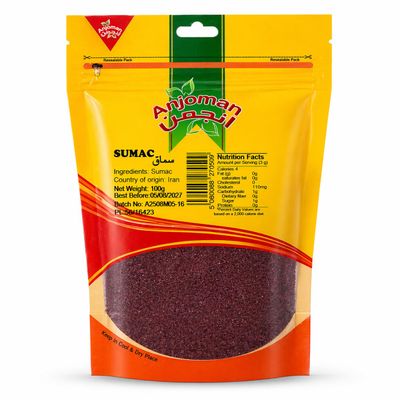 Anjoman Ground Sumac Spice Powder 3x100g (300g) | Pure Middle Eastern Somagh Seasoning for Kebabs, Salads & Hummus | Zesty Salt Substitute