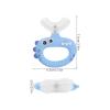UPKOCH U Shaped Silicone Toothbrush for Ages 0-3 Soft Bristle Training Toothbrush with Dinosaur Design in Blue Oral Care Teeth Cleaner view 2