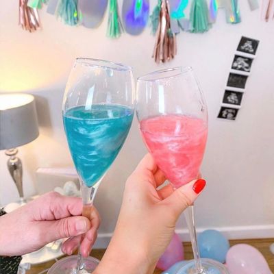 Gender Reveal Shimmer for Drinks - Baby Blue and Glitter Pink Drink Shimmer - 70 Servings. Add Sparkle to Cocktails, Prosecco, Mocktails & Soft Drinks