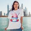 Sweet Strawberry Ice Cream Love T-Shirt Strawberry Frozen Yogurt Kawaii Dessert Food Birthday Gift for Him and Her L view 3