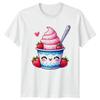 Sweet Strawberry Ice Cream Love T-Shirt Strawberry Frozen Yogurt Kawaii Dessert Food Birthday Gift for Him and Her 2XL view 1