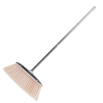 ibasenice Heavy Duty Long Handle Stainless Steel Broom for Home and Office Cleaning, Kitchen Floor Sweeping Tool with Sturdy Bristles, Suitable for Household and Industrial Use