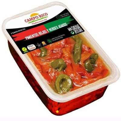 Mixed Roasted Pepper Strips vegetal 2.5kg Tin Campo Rico