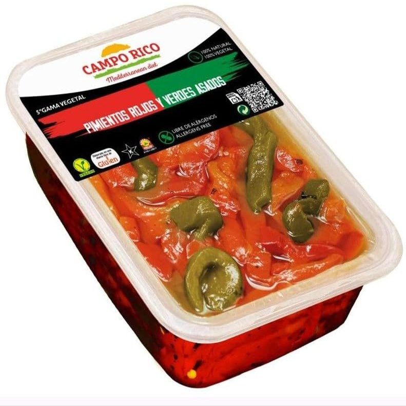Mixed Roasted Pepper Strips vegetal 2.5kg Tin Campo Rico