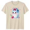 Kawaii Milk Carton Cherry Blossom Sparkle Design T-Shirt Milk Food Drink Birthday Gift for Him and Her M view 1
