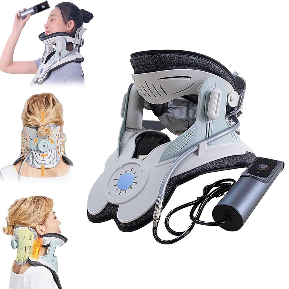 Adjustable Cervical Neck Traction Device, Electric Neck Stretcher Orthopedic, Neck Brace for Neck Pain And Support, for Relieving Cervical Spine Pressure