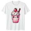Sassy Souls Cartoon Strawberry Milkshake Drink Design T-Shirt Dessert Food 2026 Birthday Gift for Him and Her 5XL view 1