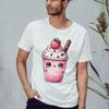 Sassy Souls Cartoon Strawberry Milkshake Drink Design T-Shirt Dessert Food 2026 Birthday Gift for Him and Her 5XL view 2