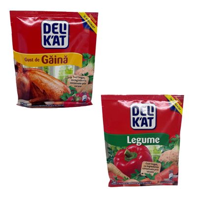 Delikat Gaina Seasoning 75g Vegetable Legume Seasoning 75g Chicken & Vegetable Spice Combo Product of Moldova Combo Packs