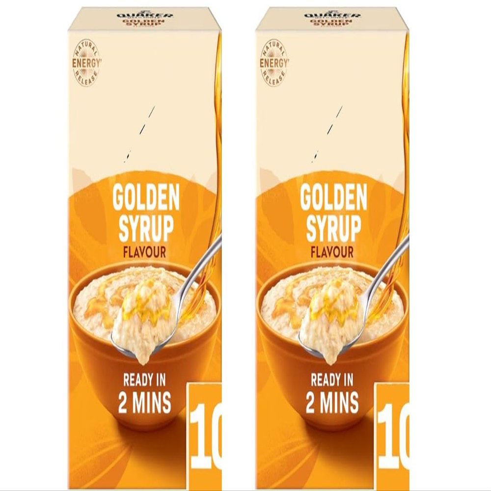 Oat So Simple Porridge Sachets Golden Syrup 360g 2 Pack,Ready in just 2 minutes for a convenient and delicious hot breakfast when you're short on time
