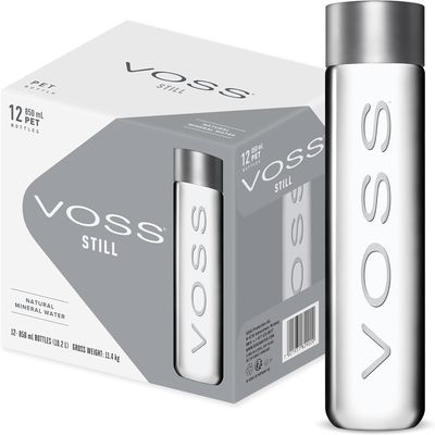 VOSS Still Water, Pack of 24 x 500ml PET Bottles, Natural Mineral Water