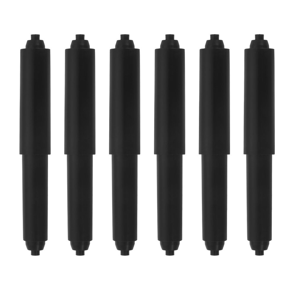 Healvian 6pcs Retractable Plastic Toilet Paper Rollers Central Shaft for Hotel Tissue Holder, Black Rods Compatible with Paper Box Dispenser, Bathroom Toilet Roll Accessories