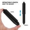 Healvian 6pcs Retractable Plastic Toilet Paper Rollers Central Shaft for Hotel Tissue Holder, Black Rods Compatible with Paper Box Dispenser, Bathroom Toilet Roll Accessories view 3
