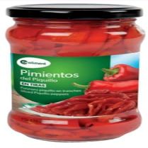 Piquillo Pepper Strips in Brine 220g (Drained Weight) Coaliment vegetal Pack of 5