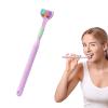 3-Sided Toothbrush PP PBT 7.68x0.98in | Special Needs Toothbrush with Extra Soft Bristles | All-Round Cleaning Brush for Kids, Family, and Complete Care