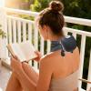 Neck and Shoulder Massager - WFH Recovery Stress Relief, Ergonomic Deep Tissue Hand-Free Wrap, Rechargeable Lithium Power + duals Thermal Heat, Medical Grade Silicone Soft | for Home & Travel Use view 3