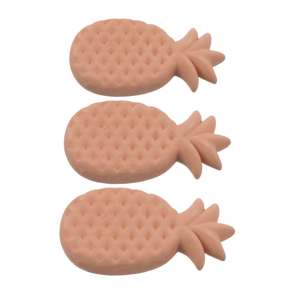 Baluue 3pcs Brown Sugar Softener Stone Terracotta Pineapple Shape