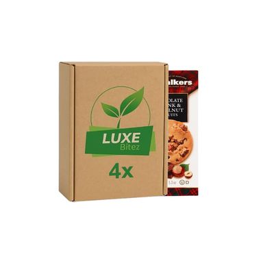 Luxury Biscuits Choc Chunk & Hazelnut 150g Compatible with Walkers By Luxe Bitez (Pack of 4)