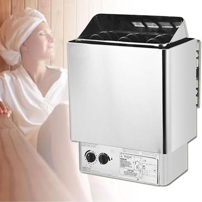 Electric Sauna Heater Stainless Steel, Internal Controller for Wet & Dry Bath, Home Spa & Steam Room