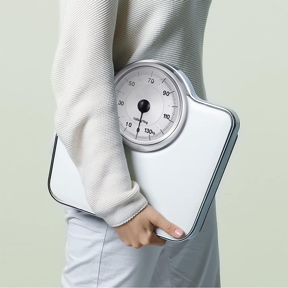 Analog Weight Scale, Mechanical Personal Scale with Large Dial, 136kg Capacity, High-Precision Measurement, No Batteries Required, Easy Zero-Point Calibration, Anti-Slip Design