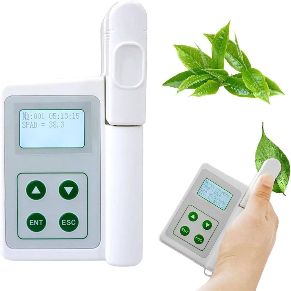 Chlorophyll Meter for Precision Detection of Chlorophyll and Nitrogen Content with USB Data Export for Efficient Plant Testing