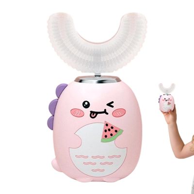 Auto Brush for Kids - Cartoon Waterproof 3 Modes with Timer | Waterproof Toothbrush - for Children Boys Girls Daily Care Home Preventing Cavities Encouraging Brushing Habits