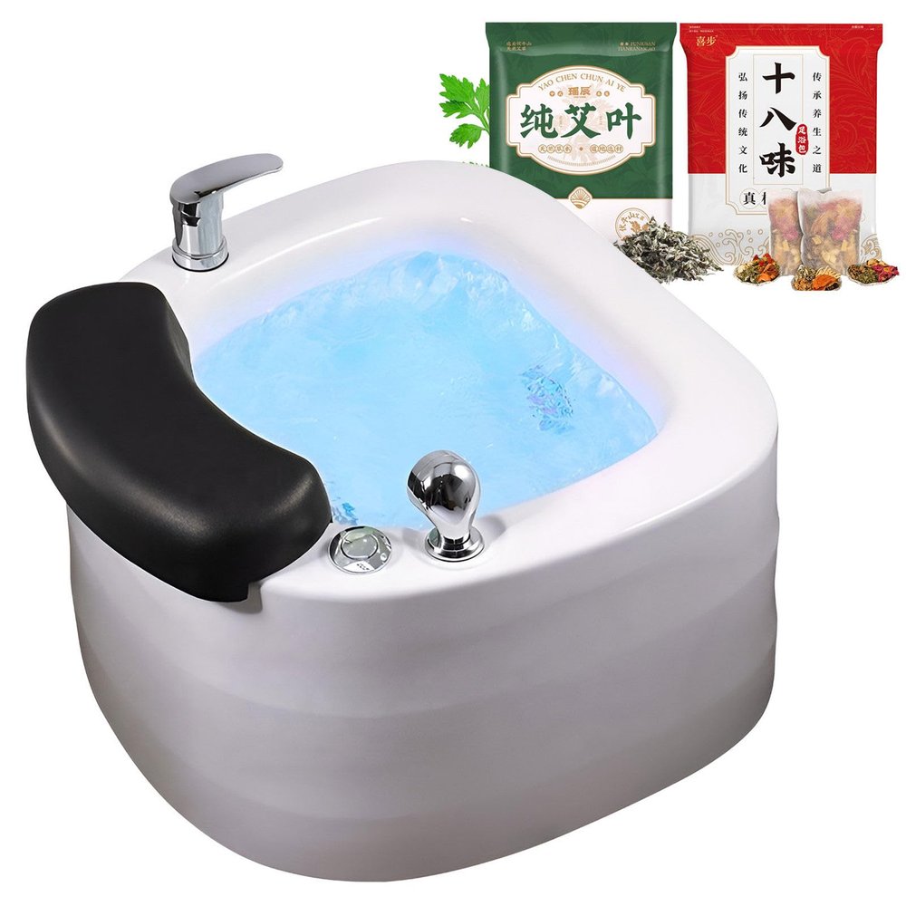 Acrylic Foot Soak Tub with Heat and Massage, Pedicure Bowl for Salon and Home Use, Foot Bath Equipment for Relaxation and Hygiene