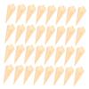 HOMSFOU Ice Cream Wood Cones 50Pcs 5.1 Inch Eco-Friendly Disposable Food Cones for Appetizer Buffet view 1