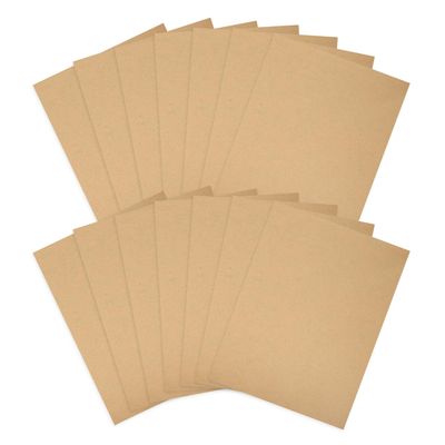 GOOHOCHY Braille Paper 15 Sheets Khaki Cardstock Braille Writing Sheets for 4 and 9 Line for Visually Impaired Users 24x30cm