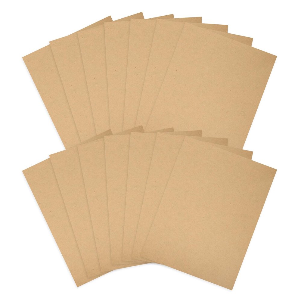 GOOHOCHY Braille Paper 15 Sheets Khaki Cardstock Braille Writing Sheets for 4 and 9 Line for Visually Impaired Users 24x30cm