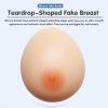 Self-Adhesive Silicone Breast Forms, Concave Bottom Teardrop Shape HH Cup Bra Pad Enhancers for Crossdresser, Transgender(Non-Stick,C Cup) view 3