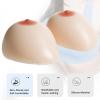 1 Pair Non-Stick Silicone Breast Forms, A-KK Cup A Concave Bottom Mastectomy Prosthesis for Crossdresser & Transgender(Self-Adhesive,J Cup) view 2