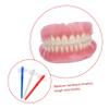 FUOYLOO 3pcs Adult Denture Toothbrush Set Double-Ended Small Head Oral Cleaner Soft Bristles for Comfortable Fake Teeth Care and Braces Maintenance view 3