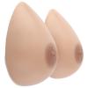 Self-Adhesive Silicone Fake Breast, Teardrop Concave Bottom I Cup Brown, Prosthetic for Crossdresser, Transgender(Brown,H Cup) view 1