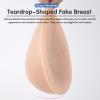 Self-Adhesive Silicone Fake Breast, Teardrop Concave Bottom I Cup Brown, Prosthetic for Crossdresser, Transgender(Brown,H Cup) view 4