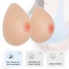 1 Pair Self-Adhesive Silicone Breast Forms, Triangle Shape Concave Bottom Prosthetic Boobs, DD Cup for Crossdresser(Non-Stick,FF Cup) view 2