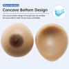 1 Pair Teardrop Silicone Fake Breast, Self-Adhesive Concave Bottom Prosthetic for Crossdressers, Transgenders & Mastectomy(Non-Stick,B Cup) view 4