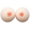 1 Pair Self-Adhesive Silicone Fake Breasts, Realistic F Cup White Prosthetic Breast for Crossdressers, Transgenders(HH Cup) view 1