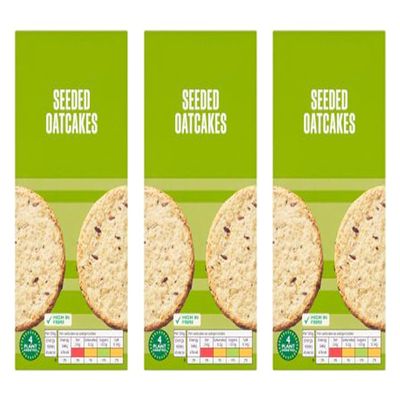 Seeded Oatcakes, 250g, Suitable for Vegetarians and Vegans,Pack Of 3