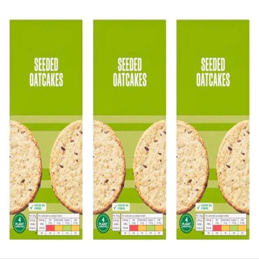 Seeded Oatcakes, 250g, Suitable for Vegetarians and Vegans,Pack Of 3
